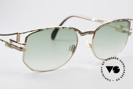 Cazal 289 True Vintage 90's Sunglasses, green-gradient sun lenses could be replaced optionally, Made for Women