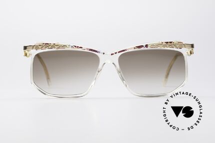 Cazal 366 Crystal Vintage 90's Frame, crystal clear frame with interesting pattern: ruby-mint, Made for Men and Women