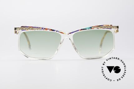 Cazal 366 Crystal Vintage 90's Shades, crystal clear frame with colorful pattern (multicolor), Made for Men and Women