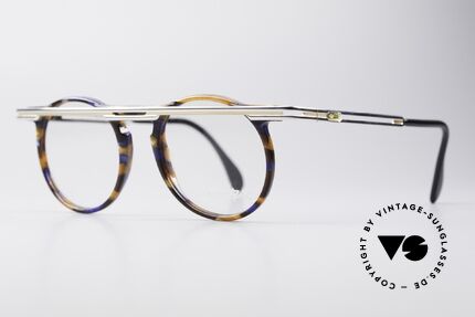 Cazal 648 Vintage Round 90's Eyeglasses, extroverted frame construction with unique coloring, Made for Men and Women