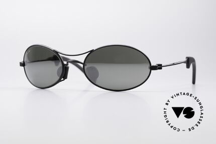 Ray Ban Orbs 9 Base Oval Silver Mirror B&L USA Shades, futuristic sports designer sunglasses by Ray Ban; B&L, Made for Men