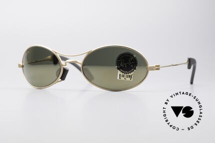 Ray Ban Orbs 9 Base Oval Gold Mirror B&L USA Shades, futuristic sports designer sunglasses by Ray Ban; B&L, Made for Men