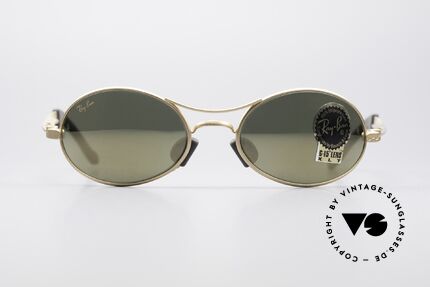 Ray Ban Orbs 9 Base Oval Gold Mirror B&L USA Shades, original vintage sunglasses from the late 1990's, USA, Made for Men