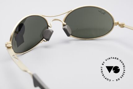 Ray Ban Orbs 9 Base Oval Gold Mirror B&L USA Shades, with GOLD-mirrored Bausch&Lomb B&L mineral lenses, Made for Men