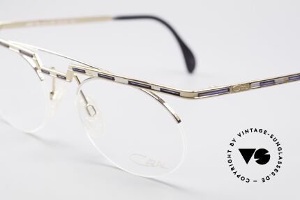 Cazal 758 Original 90s No Retro Glasses, color description in the old catalog: dark blue bicoloured, Made for Men and Women