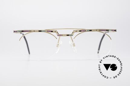 Cazal 758 Original Glasses No Retro Frame, great geometrical play (oval & square, at the same time), Made for Men and Women