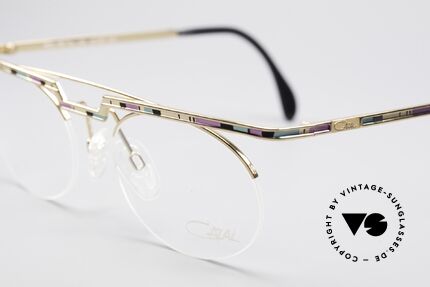 Cazal 758 Original Glasses No Retro Frame, col. description in the old catalog: rosé-mint-black / gold, Made for Men and Women