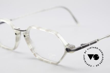 Cazal 1302 - Point 2 Octagonal 90's Eyeglasses, sophisticated color design (lizard crystal / antique metal), Made for Men and Women