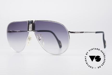 Longines 0154 Large 80's Aviator Sunglasses, Large size 138mm width: with leather case by GENTA, Made for Men