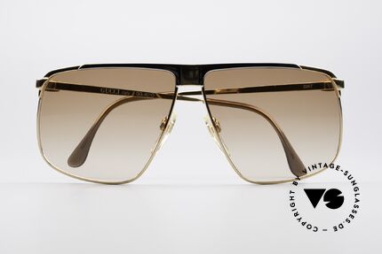 Gucci GG40 22kt Gold-Plated Sunglasses, NO RETRO fashion, but real 1980's retail commodity, Made for Men