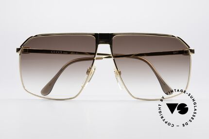 Gucci GG41 22kt Gold-Plated Sunglasses, NO RETRO fashion, but real 1980's retail commodity, Made for Men