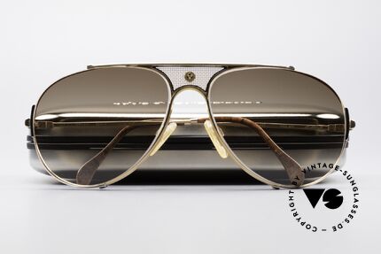 St. Moritz 401 Rare XL Jupiter Sunglasses, with new brown-gradient CR39 lenses; 100% UV protection, Made for Men