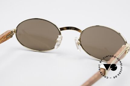 Cartier Sully Oval Bubinga Wood Sunglasses, unworn, new old stock (with full orig. Cartier packing), Made for Men and Women