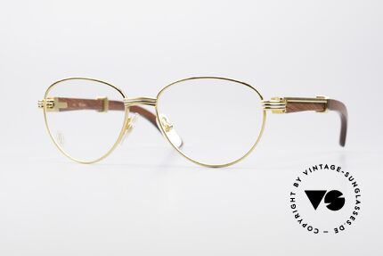 Cartier Auteuil Precious Wood Panto Glasses, precious wood CARTIER vintage eyeglasses from 1997, Made for Men and Women