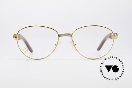 Cartier Auteuil Precious Wood Panto Glasses, made of African BUBINGA Wood, in size 52°16, 135, Made for Men and Women