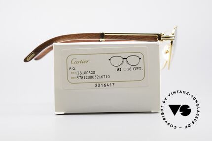 Glasses Cartier Auteuil Precious Wood Panto Glasses