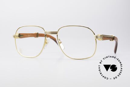 Cartier Monceau Bubinga Precious Wood Glasses, precious CARTIER vintage eyeglass-frame from 1990, Made for Men and Women