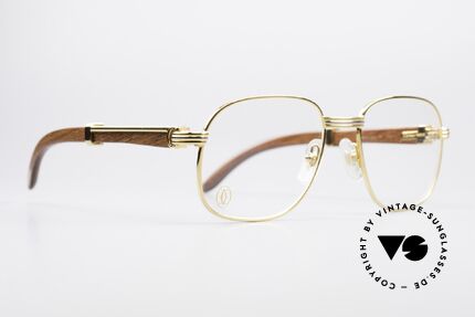 Cartier Monceau Bubinga Precious Wood Glasses, noble rarity in perfect unworn condition; pure luxury, Made for Men and Women