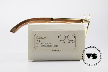 Cartier Monceau Bubinga Precious Wood Glasses, NO RETRO glasses; but 100% vintage Cartier Original, Made for Men and Women