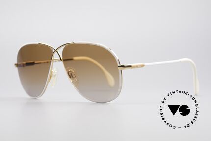 Cazal 728 Vintage Aviator Sunglasses, lightweight curved frame; in medium size 59-11, Made for Men and Women