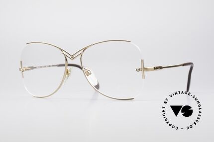 Cazal 221 Rimless 80's Eyeglass-Frame, enchanting Cazal designer eyeglasses from the 1980's, Made for Women