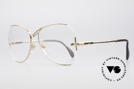 Cazal 221 Rimless 80's Eyeglass-Frame, encharming feminine butterfly-design by CAri ZALloni, Made for Women