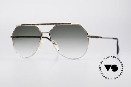 Cazal 733 Gold Plated 80's Sunglasses, striking CAZAL sunglasses for men from 1986/1987, Made for Men