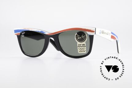 Ray Ban Wayfarer I Olympic Games Albertville, LIMITED Bausch&Lomb vintage Wayfarer sunglasses, Made for Men and Women