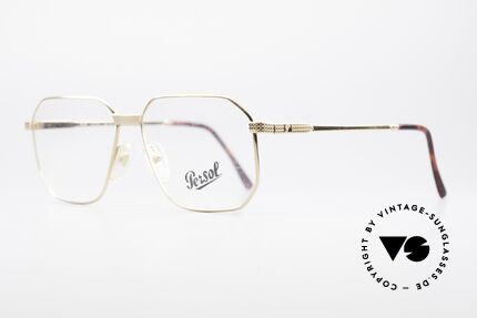 Persol Morris 90's Vintage Eyeglass Frame, timeless metal frame with classic gold finish, Made for Men