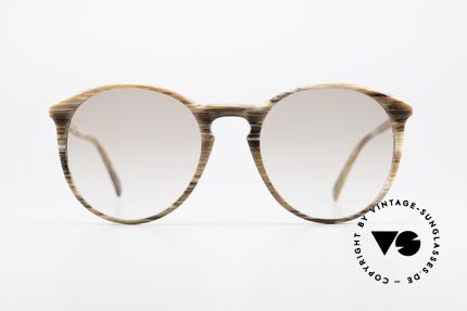Alain Mikli 901 / 153 Horn Optic Panto Sunglasses, classic 'panto'-design with light-brown sun lenses, Made for Men and Women