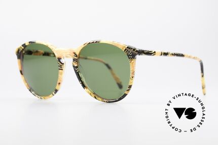 Alain Mikli 901 / 393 Amber Optic Panto Sunglasses, terrific frame pattern (looks like a kind of "amber"), Made for Men and Women