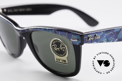 Ray Ban Wayfarer I Original Mosaic Wayfarer 80's, never worn (like all our old B&L RAY-BAN shades), Made for Men and Women