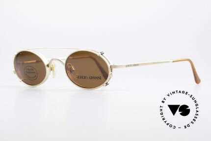 Sunglasses Giorgio Armani 122 Clip On Vintage Designer Frame