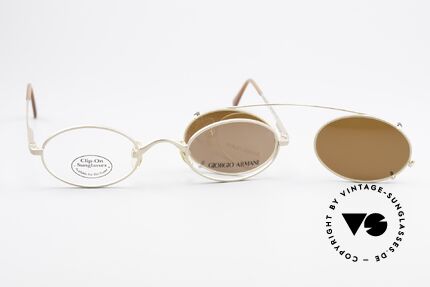 Giorgio Armani 122 Clip On Vintage Designer Frame, NO RETRO SHADES, but a precious 20 years old original, Made for Men and Women