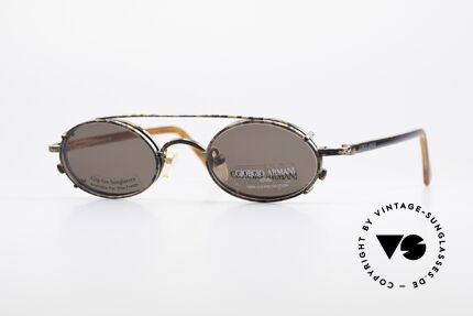 Giorgio Armani 250 Vintage Clip On Designer Frame, timeless Giorgio ARMANI vintage designer sunglasses, Made for Men and Women