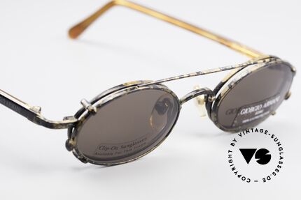 Giorgio Armani 250 Vintage Clip On Designer Frame, never worn (like all our rare vintage Armani sunglasses), Made for Men and Women