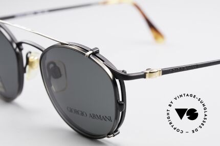 Giorgio Armani 132 Clip On Panto Eyeglasses, can be used as sunglasses and prescription eyewear, Made for Men Giorgio Armani 132 Clip On Panto Eyeglasses, can be used as sunglasses and prescription eyewear, Made for Men
