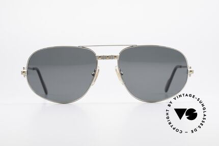 Cartier Romance Santos - XL Palladium Shades Polarized, original Cartier vintage luxury sunglasses from 1988, Made for Men