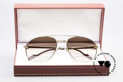 Cartier Driver 90's Luxury Aviator Shades, never worn (like all our rare precious vintage Cartiers), Made for Men