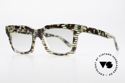Alain Mikli 710 / 825 Extraordinary 80's Frame, with light green tinted sun lenses (wearable at night), Made for Men and Women