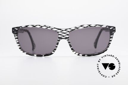 Alain Mikli 701 / 280 Designer Sunglasses Ladies, terrific frame pattern: crystal / black netted; unique!, Made for Women
