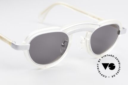 Alain Mikli 5107 / 0506 80's Designer Sunglasses, with dark gray sun lenses (for 100% UV protection), Made for Men and Women