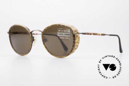 Giorgio Armani 655 Vintage Round 90's Shades, nonreflecting coated lenses (with 'GA' engraving/etching), Made for Men and Women