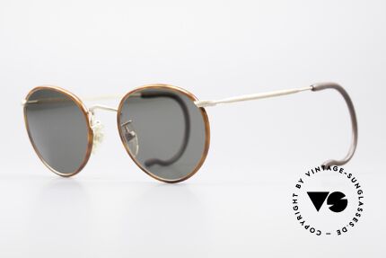 Giorgio Armani 104 Sports 90's Panto Sunglasses, metal frame (size 49-20) with flexible sports temples, Made for Men