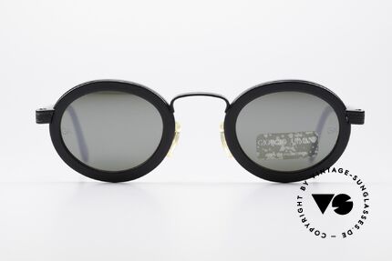 Giorgio Armani 631 Oval 90s Sunglasses Mirrored, high-end mineral lenses (scratch-resistant and 100% UV), Made for Men and Women