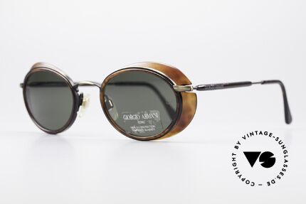 国産品 Side 666 Armani Giorgio Sunglasses Shields Oval Frame 小物