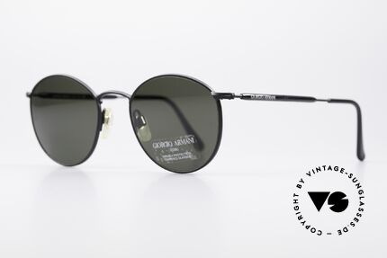 Giorgio Armani 627 Vintage Panto Sunglasses, premium craftsmanship and timeless black coloring, Made for Men and Women