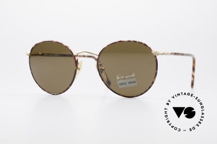 Giorgio Armani 639 No Retro Panto Sunglasses, vintage designer sunglasses by Giorgio Armani, Italy, Made for Men and Women