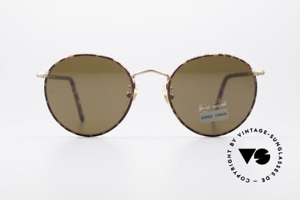 Giorgio Armani 639 No Retro Panto Sunglasses, classic 'PANTO Design' in SMALL size (120mm width), Made for Men and Women