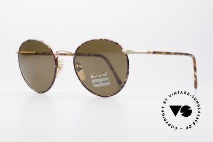 Giorgio Armani 639 No Retro Panto Sunglasses, TOP craftsmanship & timeless tortoise/gold coloring, Made for Men and Women